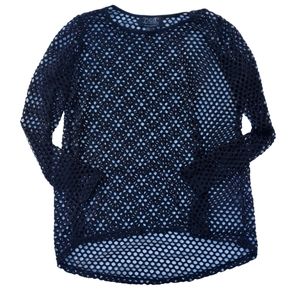 TRIPP NYC Fishnet oversized mesh coverup top